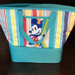 Disney Store Mickey Mouse Insulated Zip Cooler Tote Beach Picnic Bag